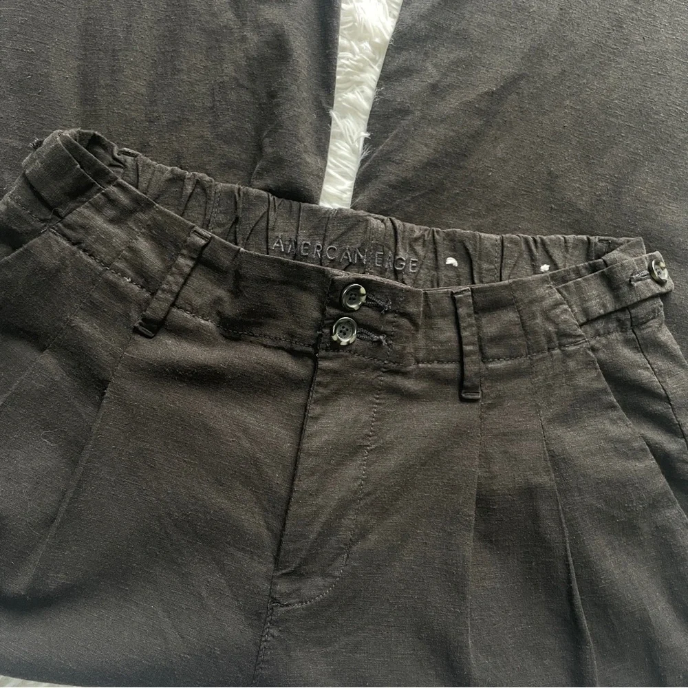 American Eagle High Rise Wide Leg Trouser Pants - Picture 3 of 8